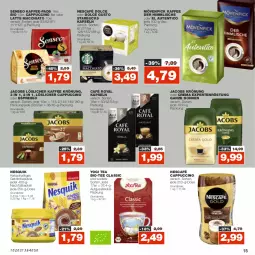 Gazetka promocyjna Real - Gazetka - ważna od 15.10 do 15.10.2022 - strona 15 - produkty: ACC, beutel, bio, bohne, bohnen, café royal, Cap, cappuccino, chia, cin, dolce gusto, eis, espresso, getränk, getränke, getränkepulver, jacobs, jacobs krönung, kaffee, kaffee-pads, kakao, latte, latte macchiato, löslicher kaffee, mac, macchiato, mövenpick, mövenpick kaffee, Nescafé, nesquik, oder espresso, reis, senseo, starbucks, tee, Ti, Yo