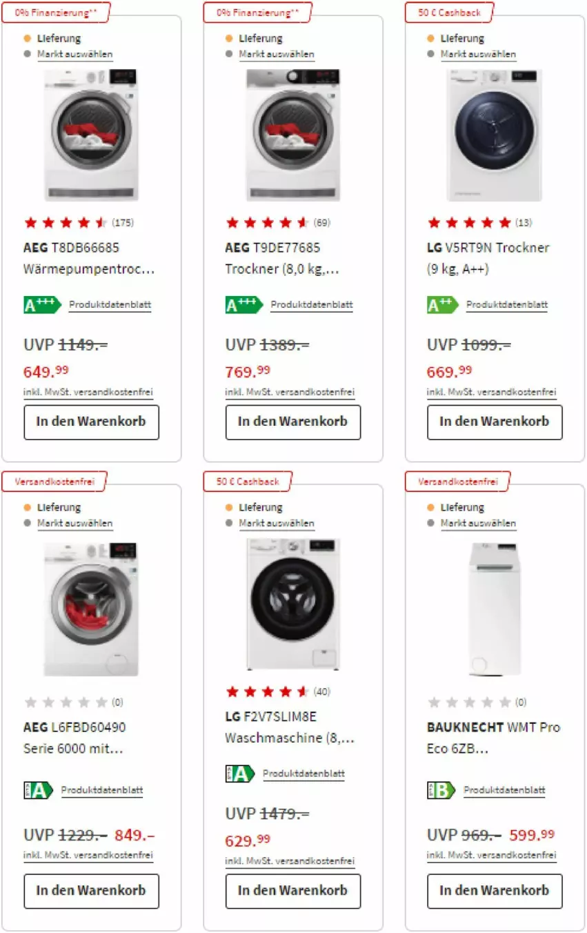 Aktueller Prospekt Media Markt - Prospekte - von 14.04 bis 20.04.2022 - strona 2 - produkty: aeg, Bau, bauknecht, korb, LG, ndk, Ti, Trockner, versandkostenfrei, waschmaschine