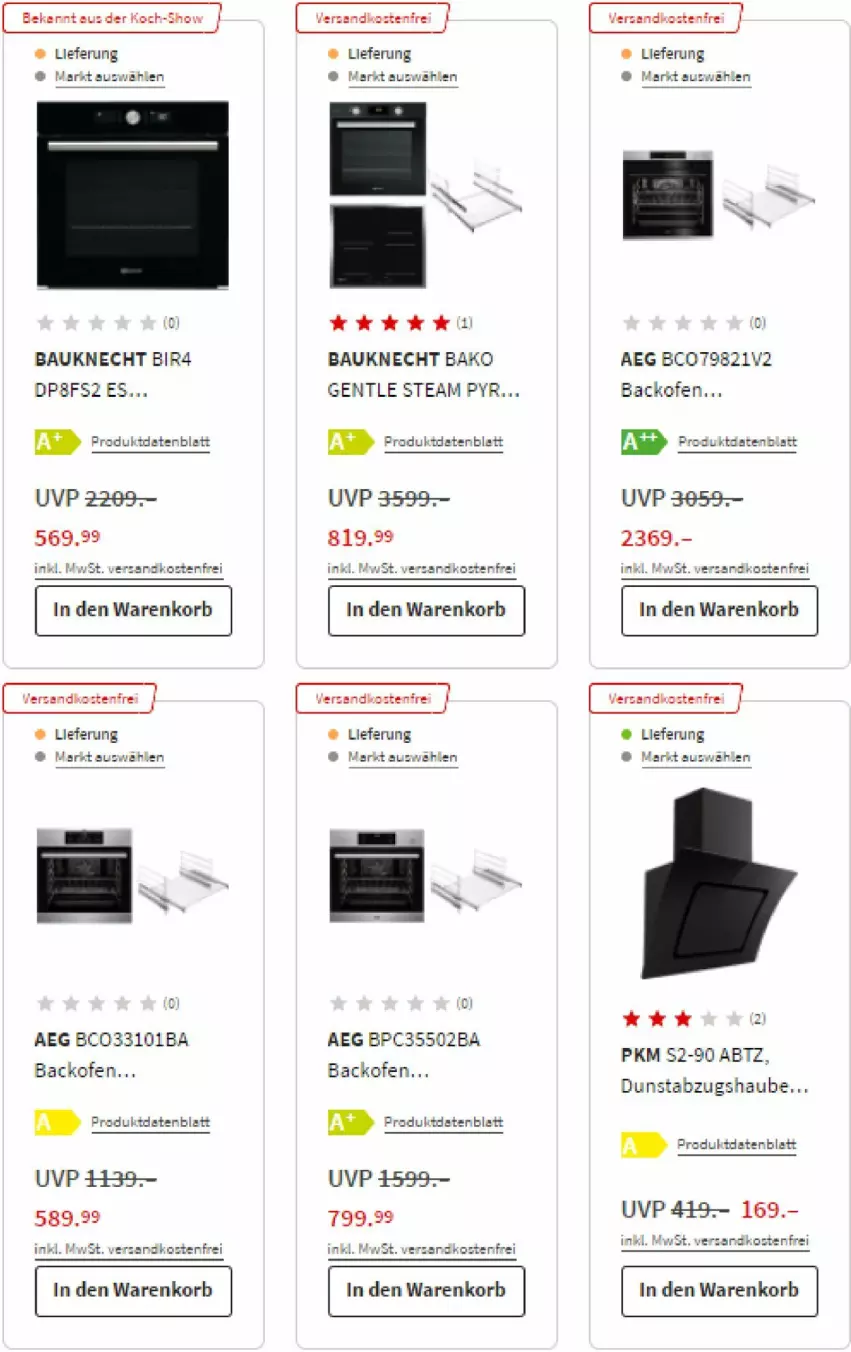 Aktueller Prospekt Media Markt - Prospekte - von 14.04 bis 20.04.2022 - strona 7 - produkty: abzugshaube, aeg, backofen, Bau, bauknecht, dunstabzug, dunstabzugshaube, korb, ndk, Ofen, versandkostenfrei