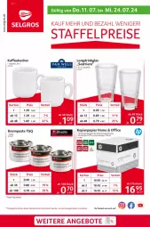 Gazetka promocyjna Selgros - Staffelpreise - Gazetka - ważna od 24.07 do 24.07.2024 - strona 1 - produkty: angebot, angebote, Becher, Brennpaste, din a4, drink, eis, erde, kaffee, kaffeebecher, kopierpapier, LG, office, papier, reis, Ti
