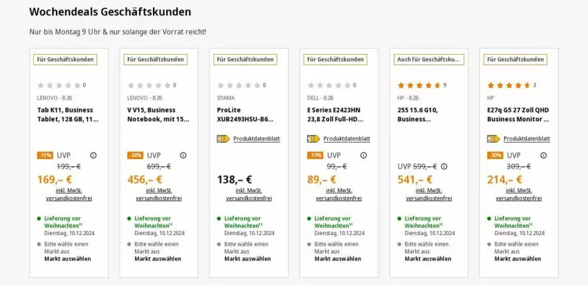 Aktueller Prospekt Saturn - Prospekte - von 09.12 bis 18.12.2024 - strona 5 - produkty: dell, HP, IIYAMA, lenovo, monitor, ndk, notebook, tablet, uhr, versandkostenfrei, weihnachten