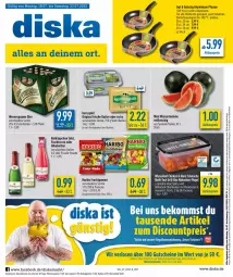 Gazetka promocyjna Diska - Prospekte - Gazetka - ważna od 23.07 do 23.07.2022 - strona 1 - produkty: aktionspreis, alkohol, angebot, angebote, backofen, ball, Becher, beko, bier, butter, ecco, eis, flasche, fleisch, frucht, fruchtgummi, fruchtsecco, gin, gutschein, gutscheine, Hähnchen-Oberkeulen, haribo, herdarten, irische butter, kerrygold, melone, Ofen, pfanne, regal, reis, rotkäppchen, sekt, Ti, tiefpreis, wasser, wassermelone, wiesenhof, ZTE