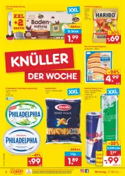 Gazetka promocyjna Netto Marken-Discount - Filial-Angebote - Gazetka - ważna od 02.07 do 02.07.2022 - strona 2 - produkty: auer, barilla, bockwurst, drink, eier, eis, energy drink, frischkäse, frucht, fruchtgummi, haribo, Käse, krakauer, ndk, pasta, philadelphia, red bull, reis, Ti, versandkostenfrei, wurst