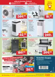 Gazetka promocyjna Netto Marken-Discount - Filial-Angebote - Gazetka - ważna od 02.07 do 02.07.2022 - strona 31 - produkty: abdeckhaube, akku, angebot, ball, Bau, bestpreis, coupon, decke, Deckel, edelstahl, eis, ente, fernbedienung, gasgrill, grill, grillfläche, grillrost, gutschein, Kaiser, Kamin, klimagerät, kühlakku, ndk, Rauch, reis, Ria, ring, Schal, Schale, Spiele, Sport, standventilator, Ti, ventilator, versandkostenfrei, wandhalterung, wasser, ZTE