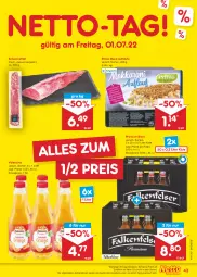 Gazetka promocyjna Netto Marken-Discount - Filial-Angebote - Gazetka - ważna od 02.07 do 02.07.2022 - strona 43 - produkty: angebot, bestpreis, bier, Biere, eis, filet, reis, schwein, schweine, schweine-filet, schweinefilet, Ti, valensina, wein, weine, ZTE