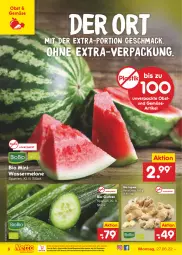 Gazetka promocyjna Netto Marken-Discount - Filial-Angebote - Gazetka - ważna od 02.07 do 02.07.2022 - strona 6 - produkty: asti, bio, eis, gurke, gurken, ingwer, mac, melone, ndk, obst, reis, Ti, und gemüse, versandkostenfrei, wasser, wassermelone