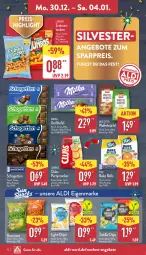 Gazetka promocyjna Aldi Nord - Von Montag - Gazetka - ważna od 04.01 do 04.01.2025 - strona 12 - produkty: aldi, angebot, angebote, beutel, biscotto, chips, cracker, eis, elle, erdnuss, lorenz, milka, nuss, reis, salz, schogetten, teller, Ti, tortilla, tuc, würfel