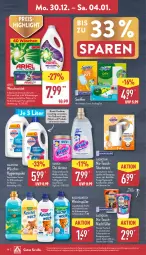 Gazetka promocyjna Aldi Nord - Von Montag - Gazetka - ważna od 04.01 do 04.01.2025 - strona 14 - produkty: ariel, ariel waschmittel, auto, batterie, batterien, Bewegungssensor, bio, eis, elle, flasche, Fleckenentferner, gin, Handseife, hygienespüler, Kamill, kamille, Kuschelweich, oxi action, Pods, Rauch, reis, rwe, sagrotan, Seife, seifenspender, swiffer, teller, Ti, tisch, vanish, waschmittel, weichspüler, ZTE