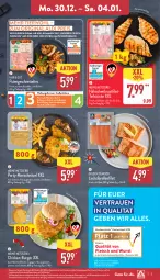 Gazetka promocyjna Aldi Nord - Von Montag - Gazetka - ważna od 04.01 do 04.01.2025 - strona 5 - produkty: aldi, auer, braten, brustfilet, burger, discount, eis, elle, filet, fleisch, forelle, geschnetzeltes, gewürz, gin, grill, hähnchenbrust, hähnchenbrustfilet, Hähnchenfleisch, lachs, lebensmittel, monitor, pute, Putengeschnetzeltes, reis, rel, Ria, rind, Schal, Schale, schnitzel, schwein, Spezi, Ti, wein, wurst, Zelt, ZTE