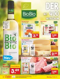 Gazetka promocyjna Netto Marken-Discount - Filial-Angebote - Gazetka - ważna od 01.07 do 01.07.2023 - strona 10 - produkty: auer, bestpreis, bio, Bio-Käse, Bio-Salami, biobio, brot, dauertiefpreis, discount, eis, Eiweißbrot, grill, Käse, lachs, ndk, pasta, Räucherlachs, reis, riesling, salami, salat, salate, Ti, tiefpreis, wein, Weißwein