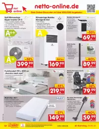 Gazetka promocyjna Netto Marken-Discount - Filial-Angebote - Gazetka - ważna od 01.07 do 01.07.2023 - strona 32 - produkty: akku, angebot, angebote, bett, beutel, bürste, bürsten, cin, discount, dusche, eis, elle, Holz, klimagerät, latte, lattenrost, mac, massivholz, matratze, ndk, reis, Ria, Schal, schreibtisch, schubladen, staubsauger, stuhl, Ti, tisch, Yo