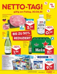 Gazetka promocyjna Netto Marken-Discount - Filial-Angebote - Gazetka - ważna od 01.07 do 01.07.2023 - strona 43 - produkty: angebot, Ayran, bestpreis, Bleistift, braten, buntstifte, eis, heineken, Kefir, Müller, nuss, reis, Schere, schinken, schinkenbraten, schwein, schweine, stifte, tender, Ti, wein, weine, ZTE