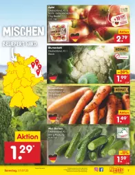 Gazetka promocyjna Netto Marken-Discount - Filial-Angebote - Gazetka - ważna od 01.07 do 01.07.2023 - strona 7 - produkty: angebot, asti, bestpreis, beutel, blume, blumen, blumenkohl, Bundmöhren, eis, gurke, gurken, möhren, reis, Ti, ZTE