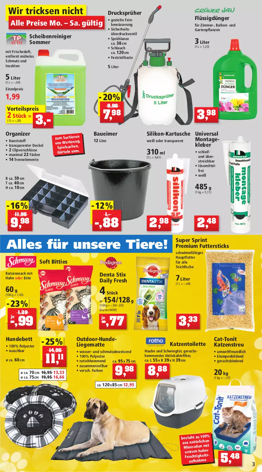 Aktueller Prospekt Thomas Philipps - Prospektwerbung - von 16.05 bis 21.05.2022 - strona 3 - produkty: apfel, auer, Bau, Baueimer, Becher, bett, binden, blume, blumen, brie, bürste, decke, Deckel, Dekoapfel, dünger, edelstahl, eimer, eis, ente, flüssigdünger, Garten, Holz, HP, Hundebett, katzensnack, Katzenstreu, kerze, kleber, lack, laterne, latte, Liege, magnum, matratze, matratzen, matratzenauflage, mikrofaser, regal, reiniger, reis, sac, Schal, Schale, Scheibenreiniger, schlauch, schwerlastregal, sekt, snack, strümpfe, Ti, Tiere, tisch, tischdecke, tischplatte, topf, tuc, vorteilspreis, wachstuch, wasser, werkzeug