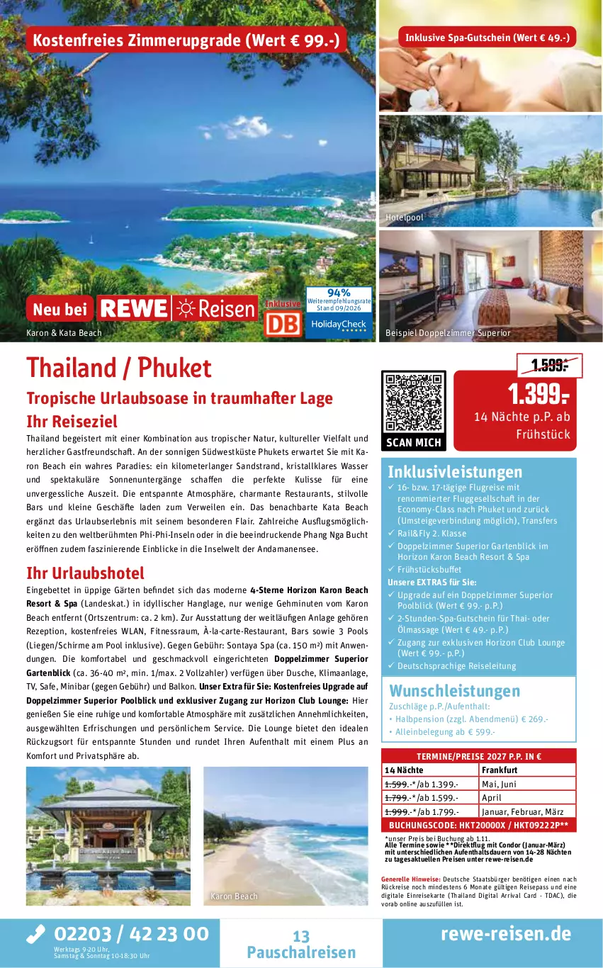 Aktueller Prospekt Rewe Reisen - Reiseprospekt - von 25.09 bis 30.10.2026 - strona 13 - produkty: auer, bett, buch, deutschsprachige reiseleitung, dusche, eis, elle, Garten, gutschein, harman, inklusivleistungen, leine, Liege, mac, Mode, natur, pool, pril, reis, rel, rezept, rum, rwe, Schal, schirme, südwest, Ti, uhr, wasser