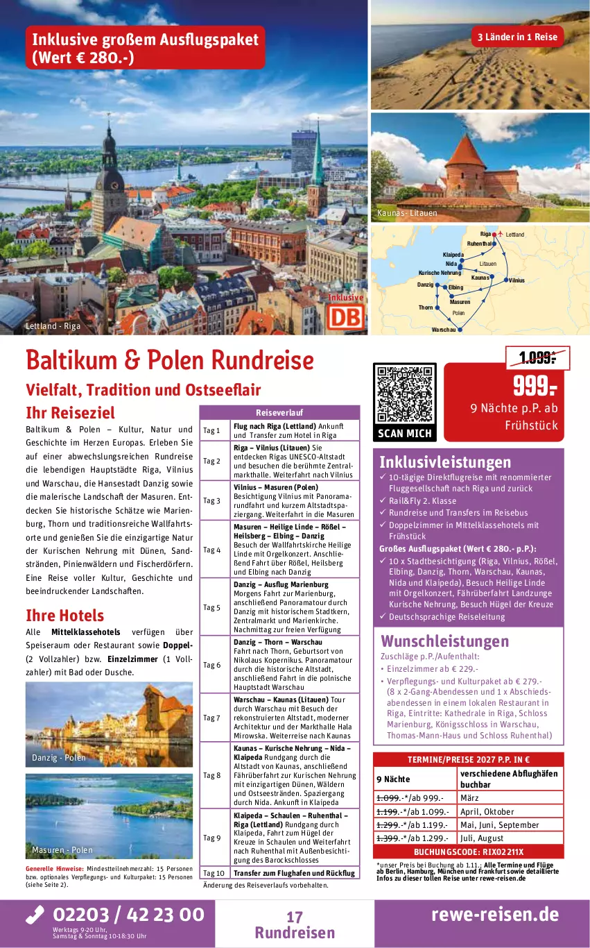 Aktueller Prospekt Rewe Reisen - Reiseprospekt - von 25.09 bis 30.10.2026 - strona 17 - produkty: Bad, buch, decke, deutschsprachige reiseleitung, dusche, eis, elle, fisch, fische, Fischer, inklusivleistungen, Mode, natur, pril, rama, reis, reiseverlauf, rel, Ti, uhr