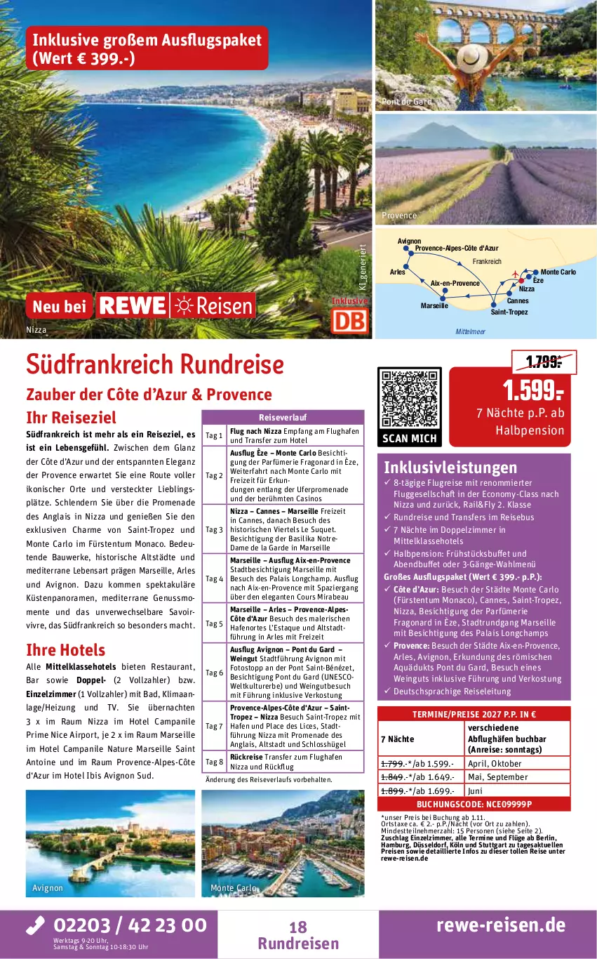Aktueller Prospekt Rewe Reisen - Reiseprospekt - von 25.09 bis 30.10.2026 - strona 18 - produkty: arlo, axe, Bad, Bau, buch, deutschsprachige reiseleitung, eis, elle, ente, inklusivleistungen, mac, mars, monte, natur, nuss, pril, reis, reiseverlauf, rwe, Ti, uhr, wein