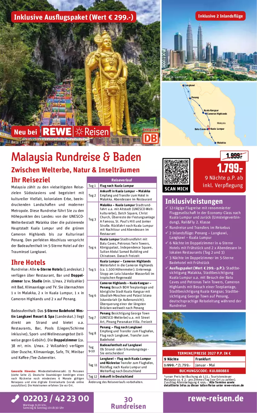 Aktueller Prospekt Rewe Reisen - Reiseprospekt - von 25.09 bis 30.10.2026 - strona 30 - produkty: angebot, Bad, buch, deutschsprachige reiseleitung, dusche, eis, elle, inklusivleistungen, kaffee, lays, Liege, Metro, Mode, natur, pool, Rana, reis, reiseverlauf, rel, Ria, rwe, schirme, Sport, tee, Ti, uhr, wasser