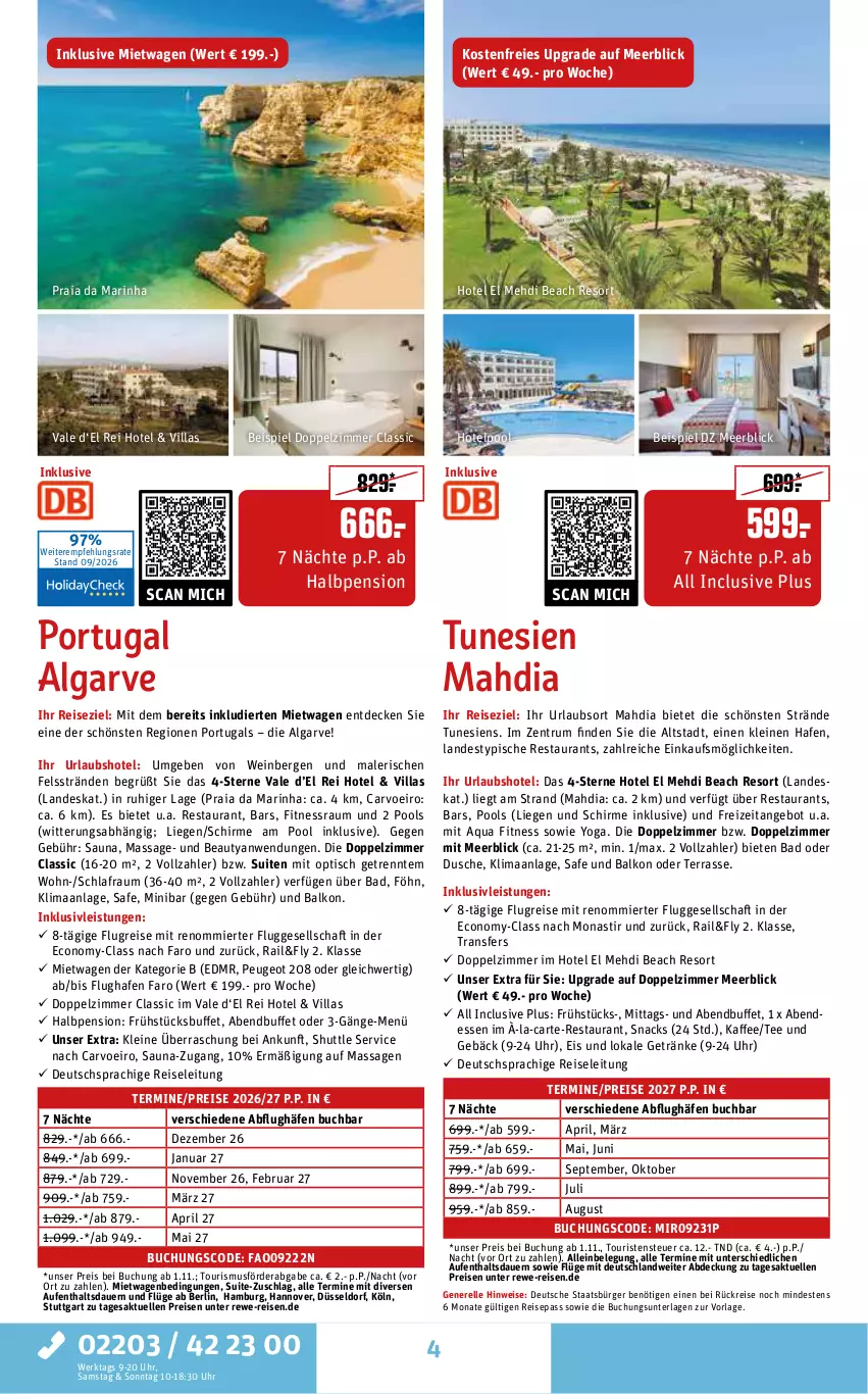 Aktueller Prospekt Rewe Reisen - Reiseprospekt - von 25.09 bis 30.10.2026 - strona 4 - produkty: angebot, aqua, asti, auer, Bad, buch, decke, deutschsprachige reiseleitung, dusche, eis, elle, getränk, getränke, inklusivleistungen, kaffee, leine, LG, Liege, pool, pril, reis, rel, rum, schirme, snack, snacks, tee, Ti, tisch, uhr, wein, Yo