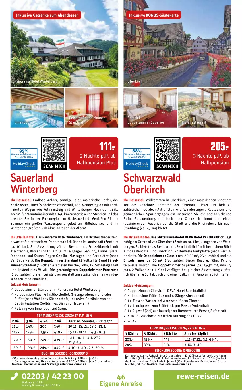 Aktueller Prospekt Rewe Reisen - Reiseprospekt - von 25.09 bis 30.10.2026 - strona 46 - produkty: angebot, auer, axe, ball, Berger, bett, bier, Brei, buch, Couch, drink, drinks, dusche, eis, flasche, Fußball, getränk, getränke, HP, inklusivleistungen, innenpool, Kinder, küche, Küchen, kurtaxe, mab, Mountainbike, pool, rama, reis, rum, Sport, Ti, tisch, uhr, usb, wasser, Wassersport, wein