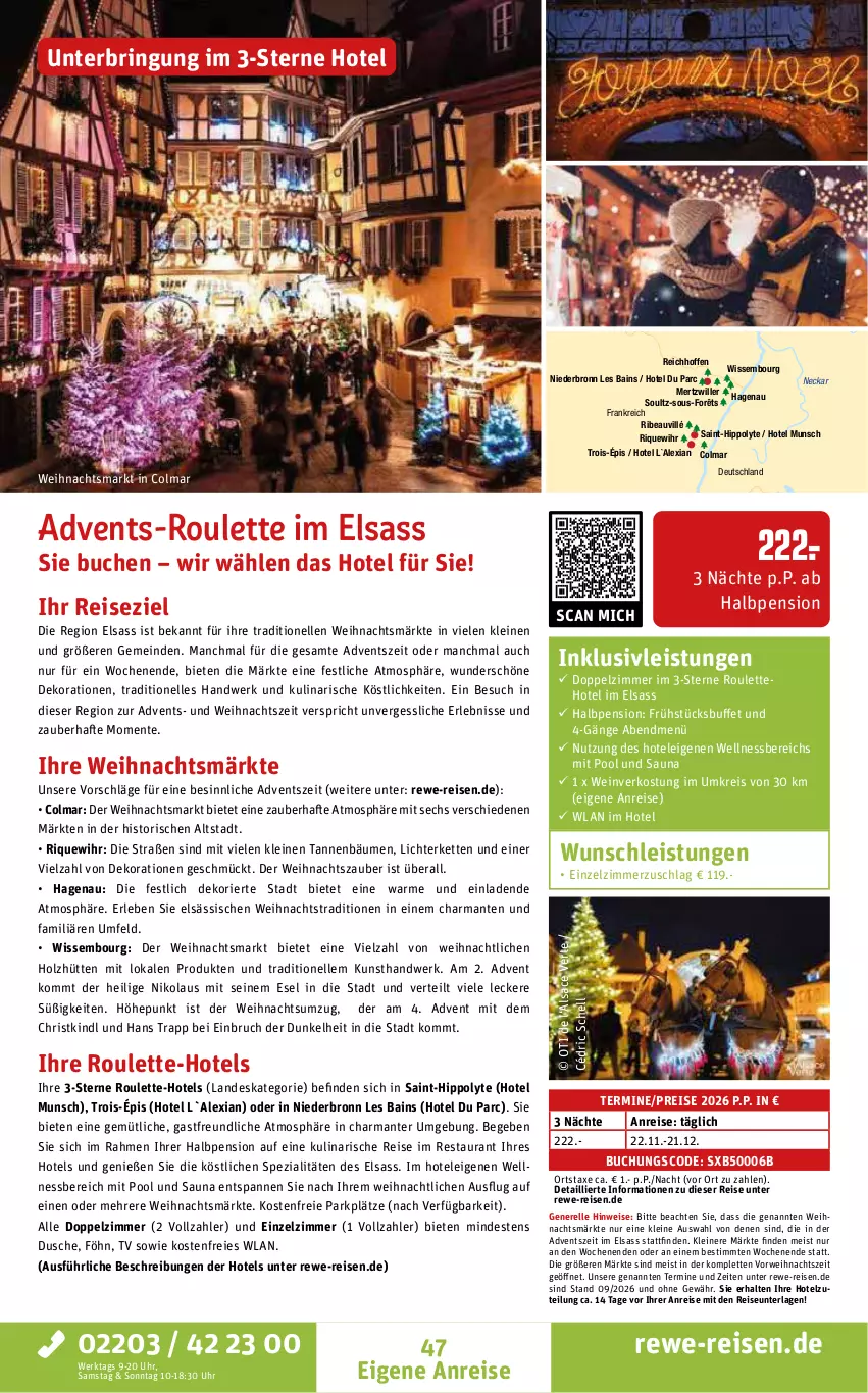 Aktueller Prospekt Rewe Reisen - Reiseprospekt - von 25.09 bis 30.10.2026 - strona 47 - produkty: axe, buch, dekoration, dusche, eis, elle, ente, harman, hipp, Holz, inklusivleistungen, Kette, leine, lichterkette, pool, reis, rel, ring, rwe, sac, Spezi, Ti, uhr, wein, wellnessbereich