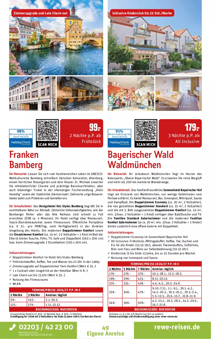 Aktueller Prospekt Rewe Reisen - Reiseprospekt - von 25.09 bis 30.10.2026 - strona 49 - produkty: Amber, auer, auto, axe, Bad, Berger, bett, Betten, bier, Biere, buch, cocktail, drink, drinks, dusche, eis, fisch, fische, Fischer, Garten, getränk, getränke, inklusivleistungen, innenpool, kaffee, Kaiser, Kinder, kuchen, Mode, natur, pool, reis, rosen, rwe, snack, tee, Ti, uhr, wasser, wein, Whirlpool