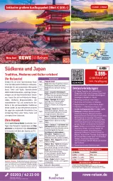 Gazetka promocyjna Rewe Reisen - Reiseprospekt - Gazetka - ważna od 30.10 do 30.10.2026 - strona 32 - produkty: aeg, Bad, bambus, Blüte, buch, Buddha, decke, dusche, eis, Elan, Elektro, elle, inklusivleistungen, Kaiser, kirsch, LG, mab, Metro, Mode, natur, Pago, pril, rama, reis, reiseverlauf, rel, rezept, Ti, tisch, uhr, Yo