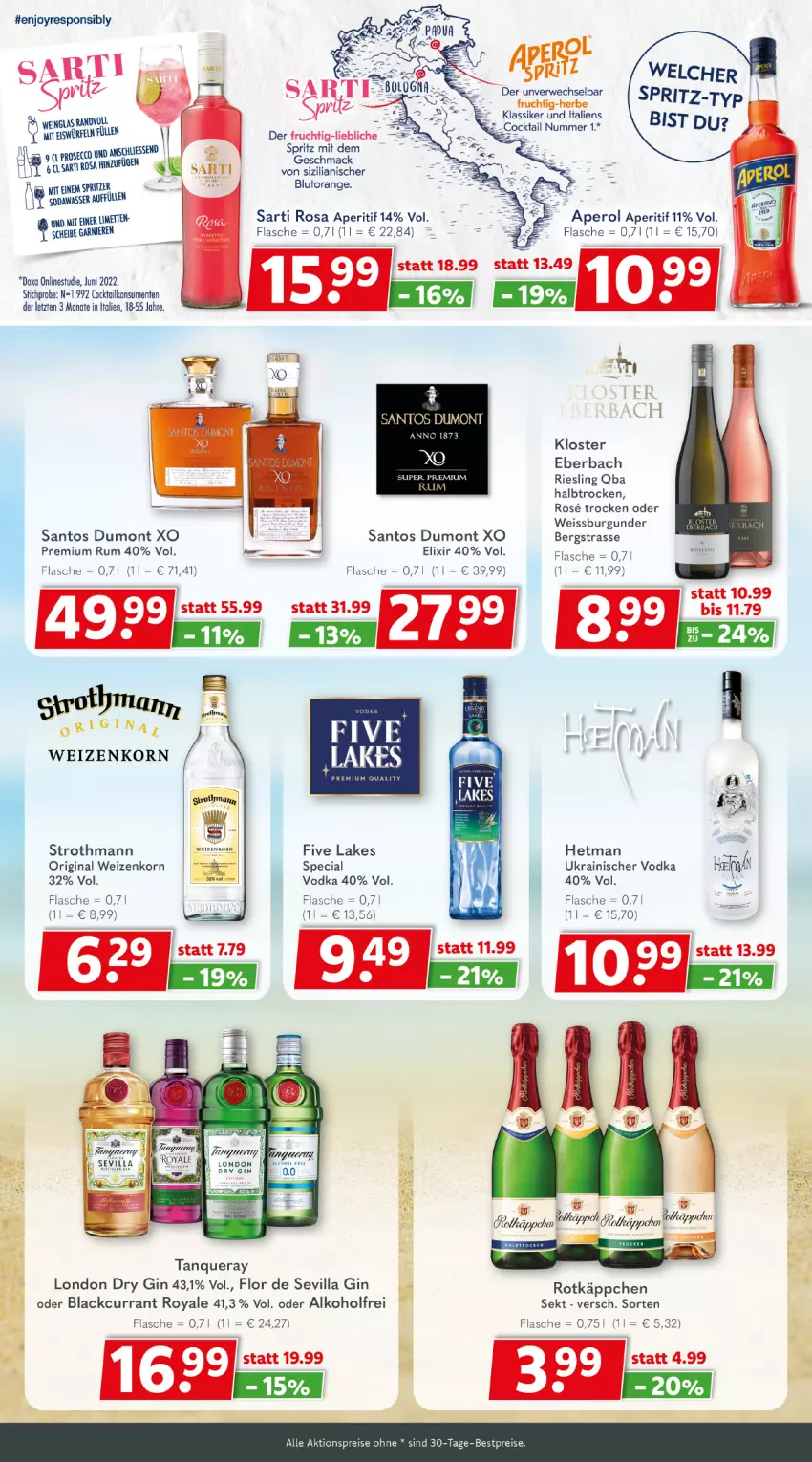 Aktueller Prospekt Getraenkeland - von 05.08 bis 17.08.2024 - strona 9 - produkty: aktionspreis, alkohol, aperitif, aperol, bestpreis, bestpreise, Blutorange, burgunder, cocktail, Currant, dry gin, eis, eiswürfel, ente, flasche, frucht, garnier, gin, hemd, HP, korn, lack, limette, limetten, london dry, london dry gin, mac, Mett, metten, orange, reis, rotkäppchen, rum, rwe, sekt, Soda, Tanqueray, Ti, vodka, wasser, wein, weizenkorn, würfel, ZTE