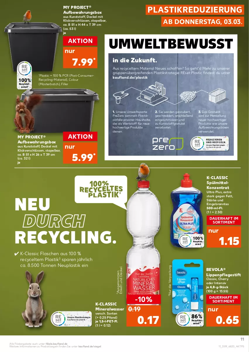 Aktueller Prospekt Kaufland - von 03.03 bis 09.03.2022 - strona 11 - produkty: Alwa, angebot, angebote, asti, auer, aufbewahrungsbox, Clin, decke, Deckel, erde, flasche, Lippenpflege, mineralwasser, reifen, Ria, rwe, spülmittel, Ti, wasser