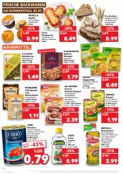 Gazetka promocyjna Kaufland - Gazetka - ważna od 09.03 do 09.03.2022 - strona 22 - produkty: angebot, auer, backmischung, Backmischungen, backwaren, bertolli, beutel, braten, brot, cirio, Dr. Oetker, edamer, eintopf, elle, erasco, essig, frische backwaren, geback, grill, ideal zum braten, Käse, käsekuchen, kirsch, knorr, Krustenbrot, kuchen, Kürbis, kürbiskerne, mandel, mandeln, margherita, mehl, mondamin, Muffin, natur, nutella, Ofen, olive, oliven, olivenöl, pizza, snack, Soße, Spezi, suppe, suppen, suppenliebe, teller, Ti, tomate, tomaten, topf, ZTE