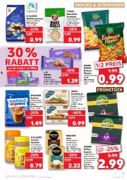 Gazetka promocyjna Kaufland - Gazetka - ważna od 09.03 do 09.03.2022 - strona 23 - produkty: angebot, angebote, beutel, brot, chips, eis, erdnuss, espresso, flippies, getränk, getränke, getränkepulver, gin, hafer, intenso, jacobs, joghur, joghurt, kaffee, kaffeekapseln, kaffeespezialitäten, kakao, knäckebrot, korn, lungo, milch, milka, Nescafé, nescafé gold, nespresso, nuss, oder espresso, reis, sesam, snack, snacks, Spezi, süsswaren, Ti, waffeln, wasa