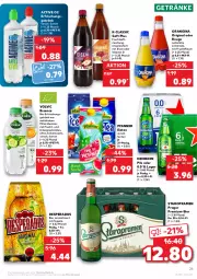 Gazetka promocyjna Kaufland - Gazetka - ważna od 09.03 do 09.03.2022 - strona 25 - produkty: Alwa, angebot, angebote, bier, bio, desperados, eis, eistee, erfrischungsgetränk, fleisch, frucht, fruchtfleisch, fruchtsaft, getränk, getränke, gin, heineken, kräuter, limo, limonade, mineralwasser, mit frucht, orangina, pfanne, Pfanner, pils, rouge, saft, Staropramen, tee, tequila, Ti, vita, Vitamin D, volvic, wasser, zucker