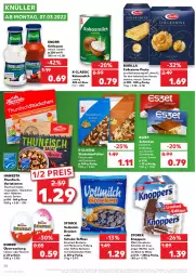 Gazetka promocyjna Kaufland - Gazetka - ważna od 09.03 do 09.03.2022 - strona 38 - produkty: angebot, barilla, bonbons, Brock, brot, creme, eis, ente, erdnüsse, erdnüssen, fisch, grill, grillsauce, hartweizen, haselnuss, hawesta, karamell, Kinder, knoppers, knorr, kokos, kokosmilch, lack, milch, nuss, pasta, reis, Ria, salat, sauce, schnitten, schoko, schokolade, schokoladen, storck, studentenfutter, thunfisch, Ti, vollmilch, ZTE