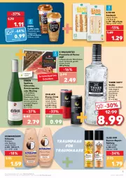 Gazetka promocyjna Kaufland - Gazetka - ważna od 09.03 do 09.03.2022 - strona 5 - produkty: ACC, angebot, angebote, Becher, burgunder, caffè latte, Cap, cappuccino, chia, cin, drink, emmi, energy drink, frucht, gliss, gliss kur, grauburgunder, Heu, lack, latte, mac, macchiato, oder cappuccino, prosciutto, Prosciutto di Parma, pute, Ragout, riesling, rohschinken, sandwich, schauma, schauma shampoo, schinken, schwarzkop, schwarzkopf, shampoo, shampoo oder spülung, spülung, Three Sixty, Ti, vodka, wein, Weißwein