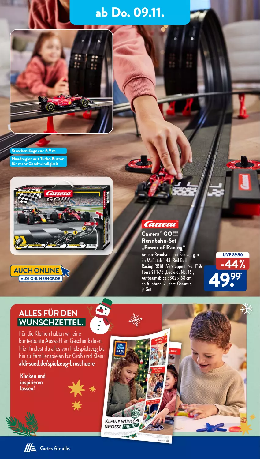 Aktueller Prospekt AldiSud - NÄCHSTE WOCHE - von 06.11 bis 11.11.2023 - strona 29 - produkty: aldi, Bau, Carrera, cin, Familienspiel, Holz, leine, red bull, Spiele, spielzeug, Ti