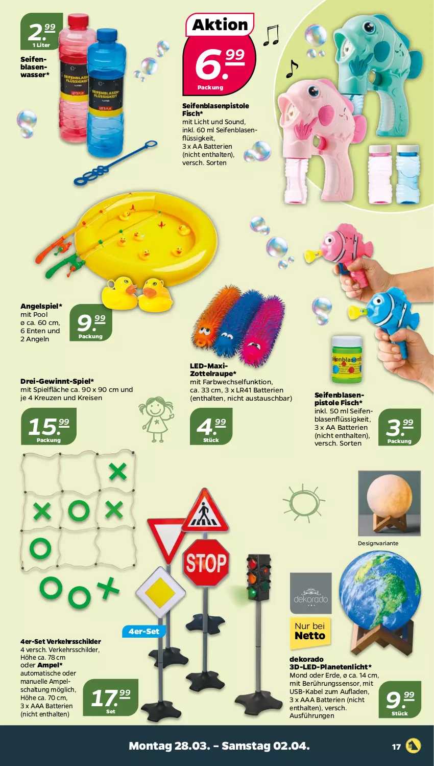 Aktueller Prospekt Netto - Angebote ab Montag - von 28.03 bis 02.04.2022 - strona 17 - produkty: aust, auto, batterie, batterien, eis, elle, ente, erde, fisch, pool, reis, Ria, Schal, Seife, senf, Ti, tisch, usb, wasser, zott