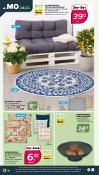 Gazetka promocyjna Netto - Angebote ab Montag - Gazetka - ważna od 02.04 do 02.04.2022 - strona 18 - produkty: auer, Bau, baumwolle, kissen, Outdoor-Teppich, Palette, Palettenkissen, Ria, Rückenkissen, sitzkissen, teppich, Ti, wolle, ZTE