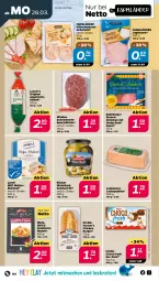 Gazetka promocyjna Netto - Angebote ab Montag - Gazetka - ważna od 02.04 do 02.04.2022 - strona 4 - produkty: aufschnitt, Berger, burger, choco fresh, gin, hähnchenbrust, honig, Honig-Senf, jagdwurst, Kinder, Kinder Choco fresh, lachs, lysell, mac, matjes, Mett, nudel, nudeln, pastete, radeberger, salami, salat, Salatwürfel, sauce, schinken, senf, Spezi, Ti, tisch, Ungarische Salami, würfel, wurst, zwiebel