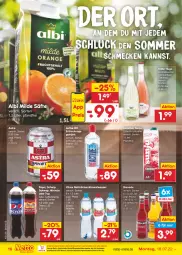 Gazetka promocyjna Netto Marken-Discount - Filial-Angebote - Gazetka - ważna od 23.07 do 23.07.2022 - strona 16 - produkty: 7UP, Alwa, Astra, bio, bionade, cocktail, eis, erfrischungsgetränk, flasche, frucht, fruchtsäfte, getränk, hugo, käfer, mineralwasser, Mirinda, natürliches mineralwasser, ndk, pepsi, reis, rind, säfte, Schwip Schwap, Ti, versandkostenfrei, vitrex, wasser, wein