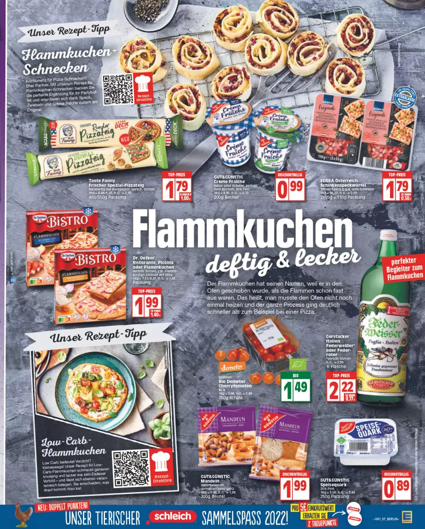 Aktueller Prospekt Edeka - Angebote der Woche - von 10.10 bis 15.10.2022 - strona 7 - produkty: beutel, eis, elle, ente, flammkuchen, flasche, gin, kuchen, lamm, Ofen, pizza, Pizzateig, quark, reis, rezept, rwe, schinken, schinkenspeck, Speck, speisequark, Spezi, tee, Ti, top-preis