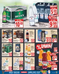 Gazetka promocyjna Edeka - Angebote der Woche - Gazetka - ważna od 15.10 do 15.10.2022 - strona 15 - produkty: alkohol, Alwa, beck's, bier, bierspezialitäten, bügel, bügelflasche, cola, drink, eis, erfrischungsgetränk, flasche, frucht, fruchtsaft, fruchtsäfte, fruchtsaftgetränk, getränk, grevensteiner, hasseröder, krombache, krombacher, LG, Lübzer, mineralwasser, mönchshof, natur, natürliches mineralwasser, Nektar, oder radler, pet-flasche, pils, pilsener, radler, reis, rel, saft, säfte, Schleich, Spezi, Sprudel, steiner, Ti, valensina, vita, Vita C, vitrex, wasser, Wels, ZTE