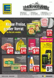 Gazetka promocyjna Edeka - Angebote der Woche - Gazetka - ważna od 30.09 do 30.09.2023 - strona 1 - produkty: angebot, banane, bananen, Becher, beutel, bohne, bohnen, butter, caffe, decke, deka, deutschlandcard, eier, eis, elle, erasco, flasche, fleisch, gin, hackfleisch, Holz, irische butter, kerrygold, Konserven, lavazza, lebensmittel, LG, rind, rwe, schwein, schweine, suppe, tee, teller, Ti, tuner, uhr, wein, weine, WICK