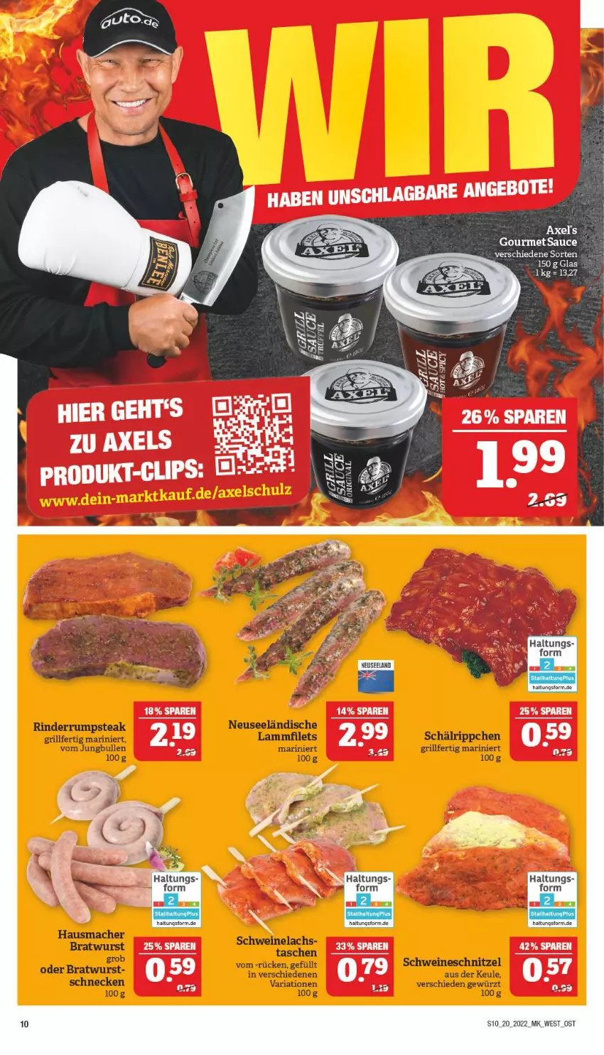 Aktueller Prospekt Marktkauf - Prospekt - von 15.05 bis 21.05.2022 - strona 10 - produkty: bratwurst, filet, filets, gewürz, grill, Hausmacher, jungbullen, lamm, Lammfilets, mac, Ria, rind, rinder, rum, rumpsteak, schnitzel, schwein, schweine, schweineschnitzel, steak, Ti, wein, weine, wurst