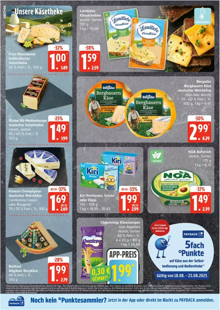 Aktueller Prospekt Edeka - Prospekte - von 18.08 bis 23.08.2025 - strona 10 - produkty: aufstrich, brot, brotaufstrich, coupon, Käse, ndk, nuss, payback, tesa, Ti, ZTE