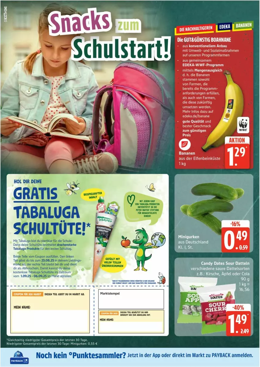 Aktueller Prospekt Edeka - Prospekte - von 18.08 bis 23.08.2025 - strona 18 - produkty: coupon, eis, gurke, gurken, payback, reis, ring, tesa, Ti, Tüte, ZTE