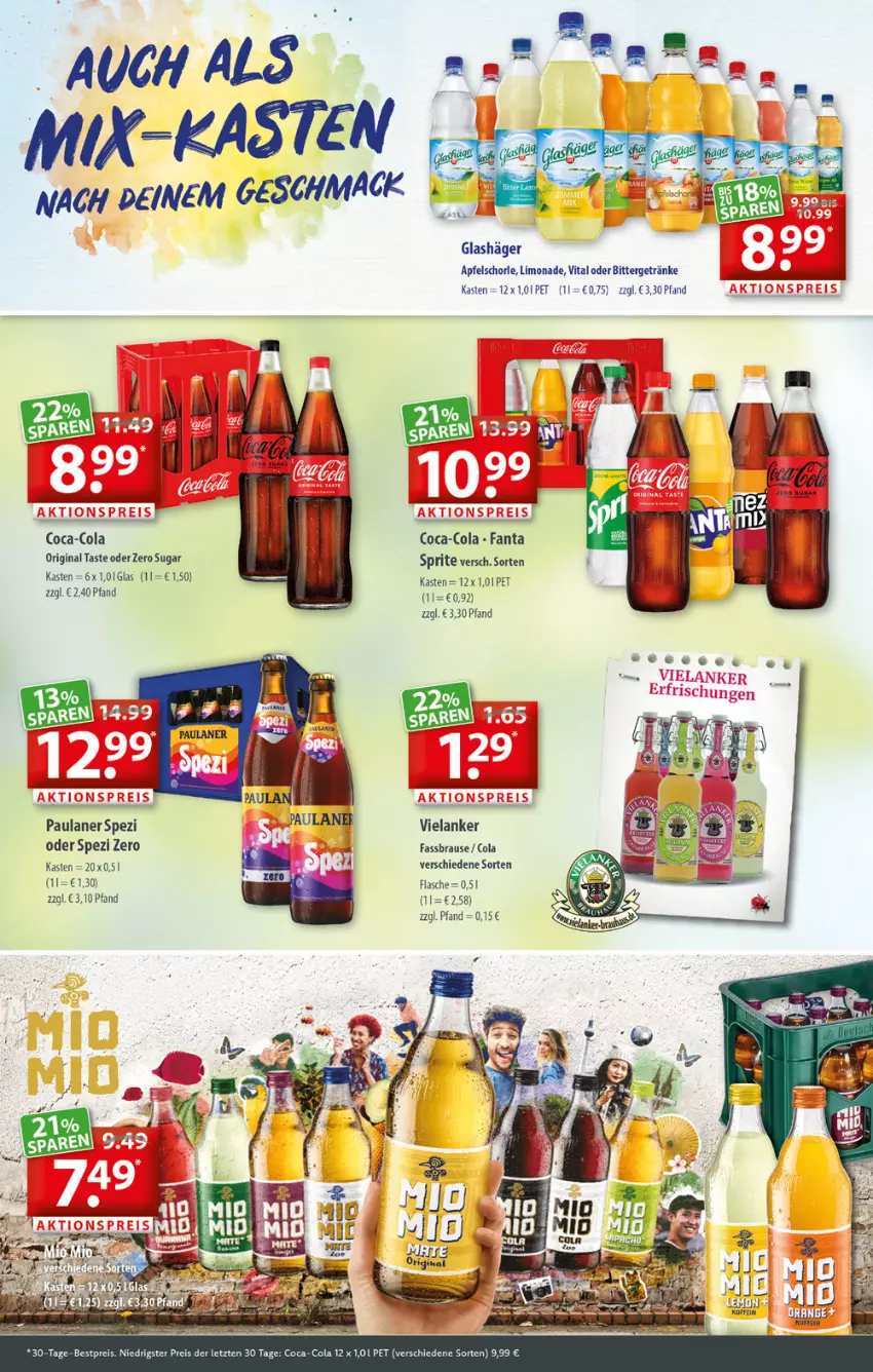 Aktueller Prospekt Getraenkeland - von 19.09 bis 01.10.2022 - strona 6 - produkty: apfel, Apfelschorle, bestpreis, brause, coca-cola, cola, eis, Elan, fanta, fassbrause, flasche, getränk, getränke, gin, LG, limo, limonade, mac, Paula, paulaner, reis, schorle, Spezi, vita, ZTE