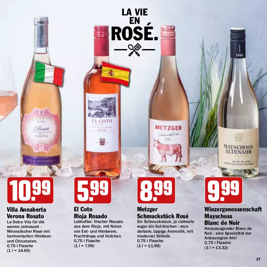 Aktueller Prospekt Hit - Prospekte - von 16.05 bis 04.06.2022 - strona 27 - produkty: Bau, beere, citrus, flasche, frucht, himbeer, himbeere, Mode, rioja, rosato, Schmuck, Spezi, Ti, vita