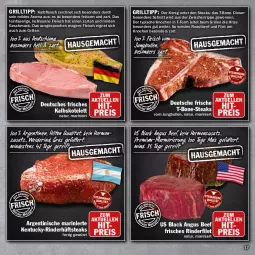 Gazetka promocyjna Hit - Prospekte - Gazetka - ważna od 04.06 do 04.06.2022 - strona 17 - produkty: beef, eis, elle, erde, filet, fleisch, gewürz, grill, grilltipp, hüftsteak, hüftsteaks, jungbullen, Kalbfleisch, kalbskotelett, kotelett, lack, mac, mais, natur, reis, rind, rinder, rinderfilet, roastbeef, steak, steaks, Ti, tuc