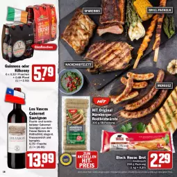 Gazetka promocyjna Hit - Prospekte - Gazetka - ważna od 04.06 do 04.06.2022 - strona 18 - produkty: aktionspreis, Berger, brot, cabernet, cabernet sauvignon, eis, elle, finesse, flasche, gin, glasflasche, grill, grill-fackeln, Guinness, Kilkenny, knoblauch, kotelett, nürnberger, reis, sauvignon, spareribs, Ti, Toner