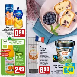 Gazetka promocyjna Hit - Prospekte - Gazetka - ważna od 04.06 do 04.06.2022 - strona 24 - produkty: aktionspreis, auer, bio, Cap, capri-sun, dessert, desserts, direktsaft, discount, eis, flasche, getränk, getränke, glasflasche, monin, reis, saft, sauce, saucen, Ti